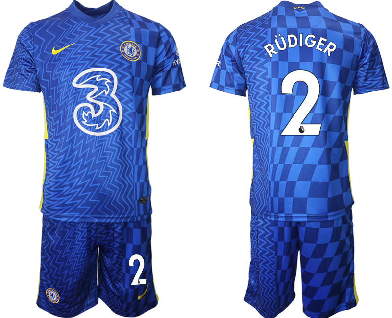 Men 2021-2022 Club Chelsea FC home blue #2 Nike Soccer Jerseys